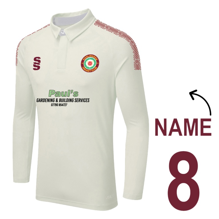 HASLINGDEN CC - JUNIORS DUAL LONG SLEEVE CRICKET SHIRT (WOMENS)-Ivory