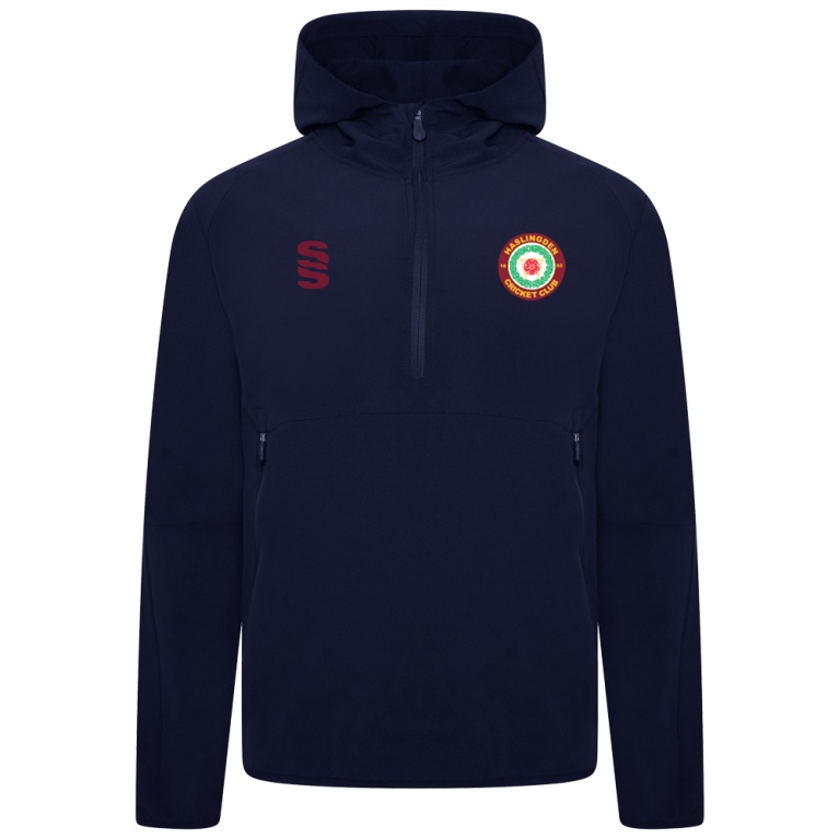 HASLINGDEN CC Dual Elite 1/4 Zip Hoody / Rain Jacket : Navy