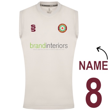 HASLINGDEN CC - SENIORS BLAST SLEEVELESS WOMENS SWEATER-Ivory