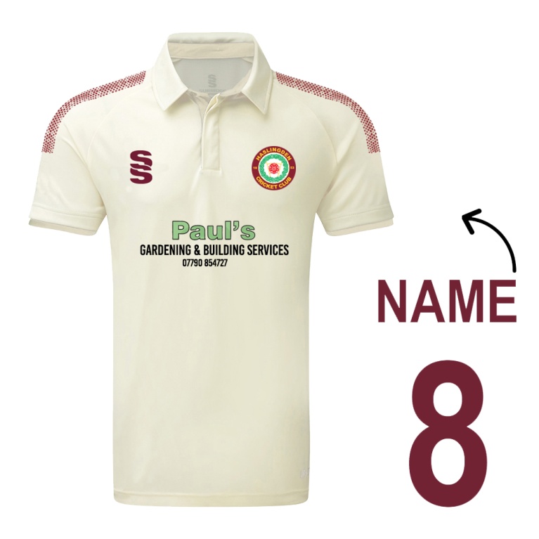 Haslingden CC - Junior Dual Short Sleeve Maroon Trim Shirt