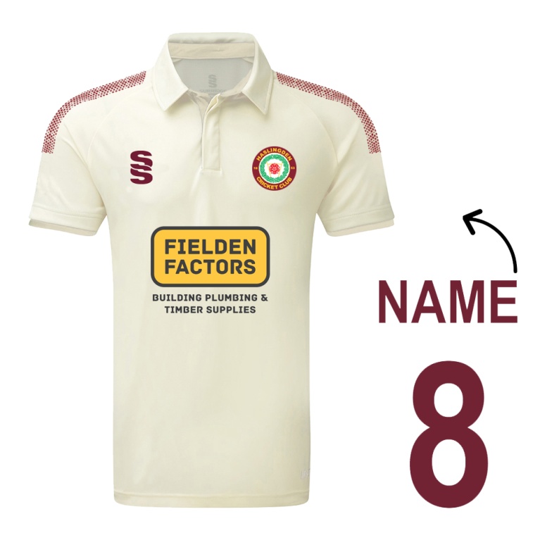 Haslingden CC - Junior Dual Short Sleeve Maroon Trim Shirt