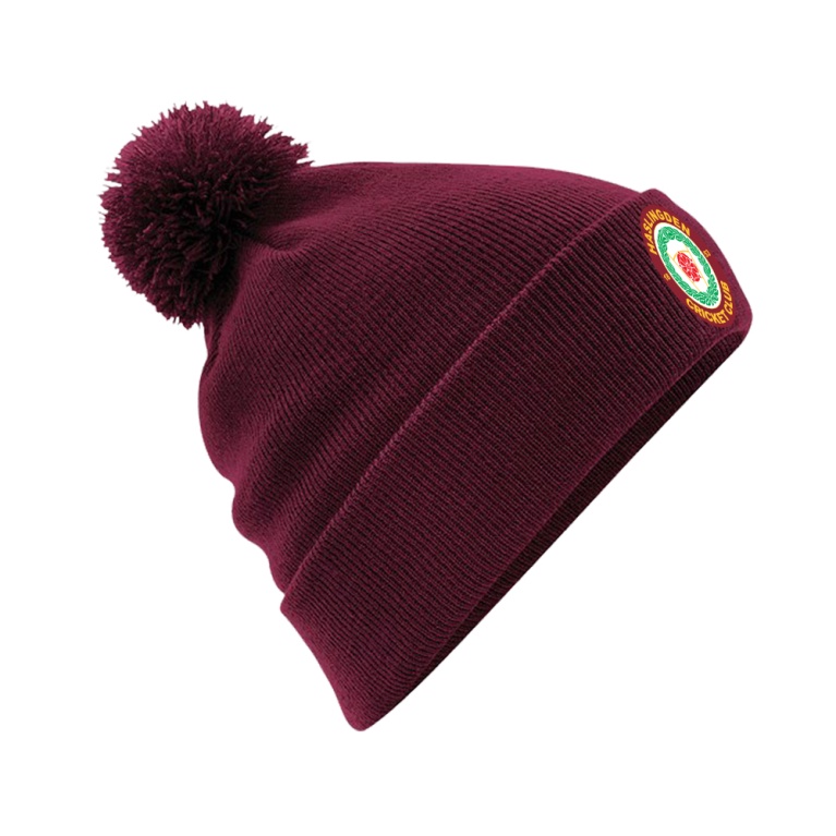 haslingden cc Original Pom Pom Beanie : Maroon