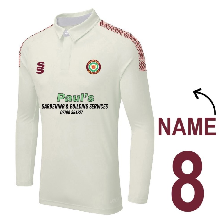 Haslingden CC - Junior Dual Long Sleeve Maroon Trim Shirt