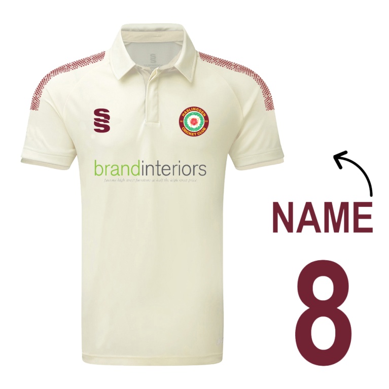 Haslingden CC - Seniors Dual Short Sleeve Maroon Trim Shirt